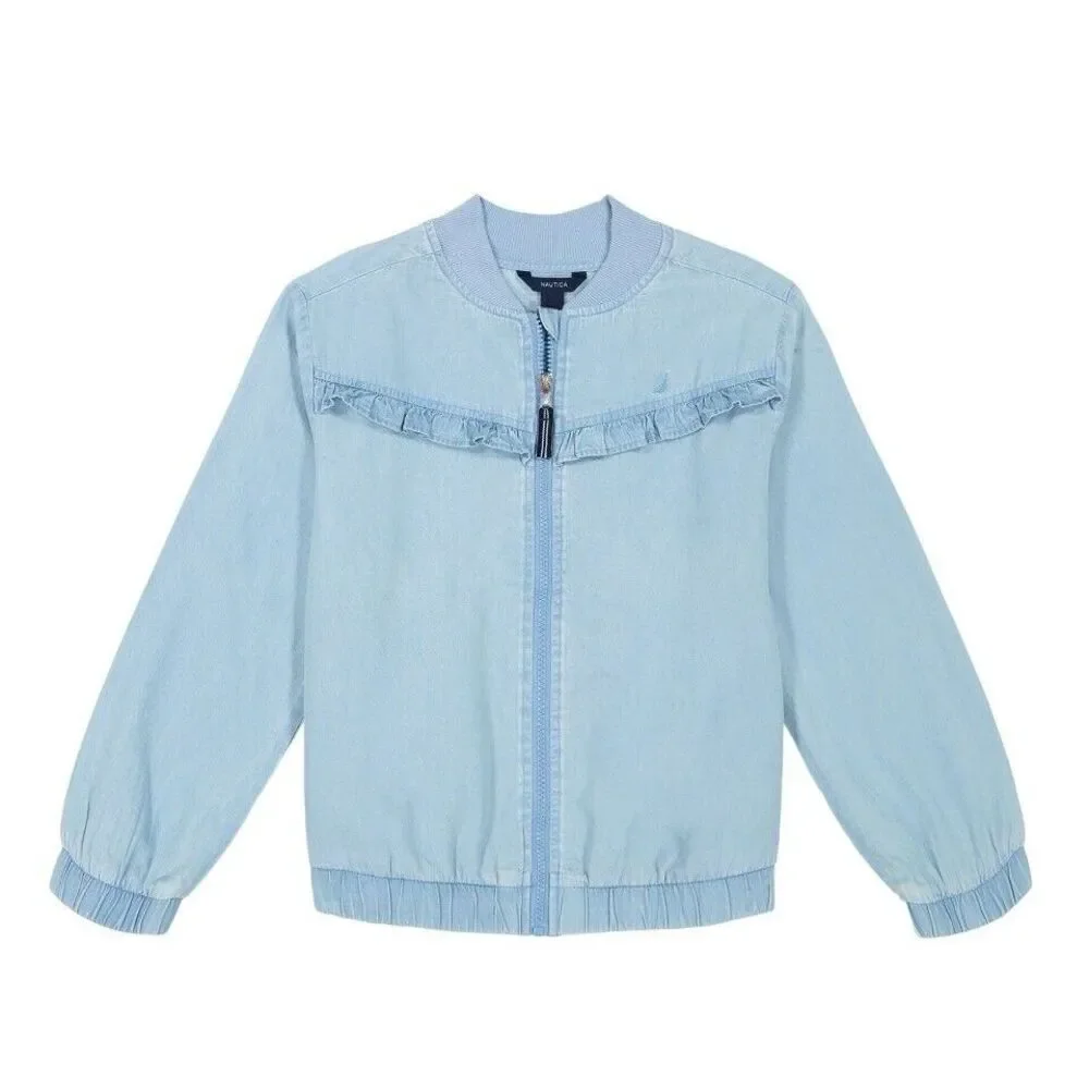 Nautica Toddler Girls' Bomber Jacket Siz‎ 3T Light Blue